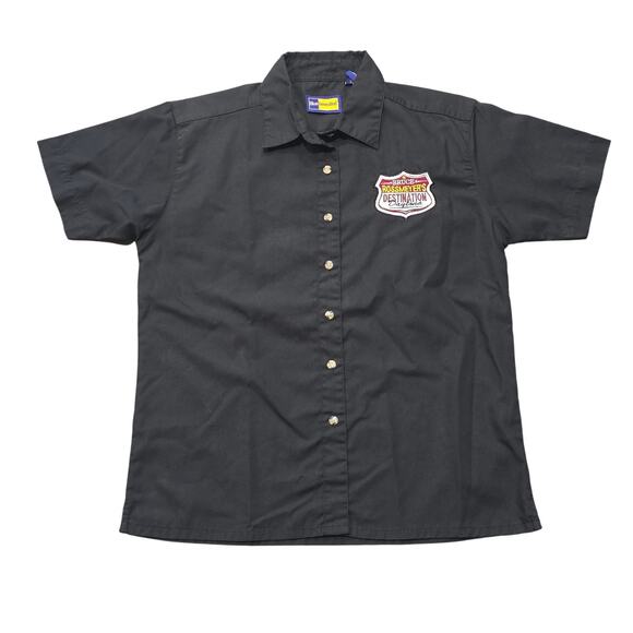 Bruce Rossmeyer's Destination Daytona Black Button Up Short Sleeve Shirt - Picture 1 of 7